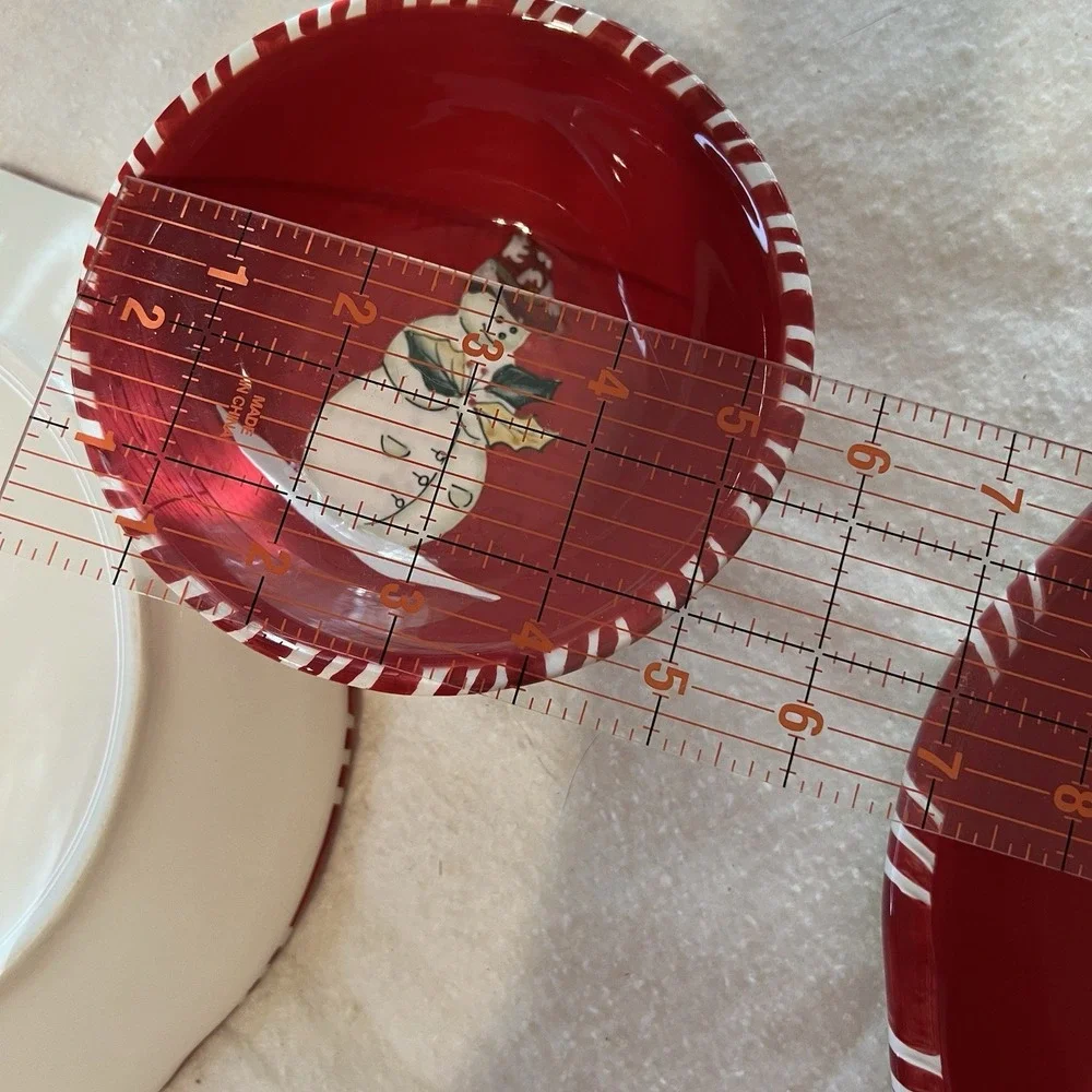 3 Tracy Porter Jolly Ol' Snowy Christmas Snowman Dinner‎ Plates & 1 Soup Bowl